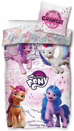 My Little Pony sengetøj - 140x200 cm - A new generation - Dynebetræk med 2 i 1 design - 100% bomulds sengesæt
